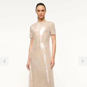 STAUD safi moon Sequin Maxi Dress